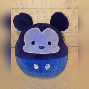 NWT Disney 8 Inch Mickey Mouse Blue Monochrome Squishmallow plush toy.